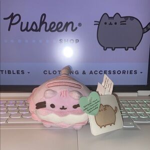 Pink Cat Macaron Plush Toy